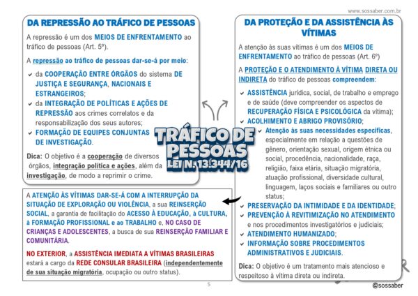 Mapas Mentais - Lei 13.344-16 - Tráfico de pessoas